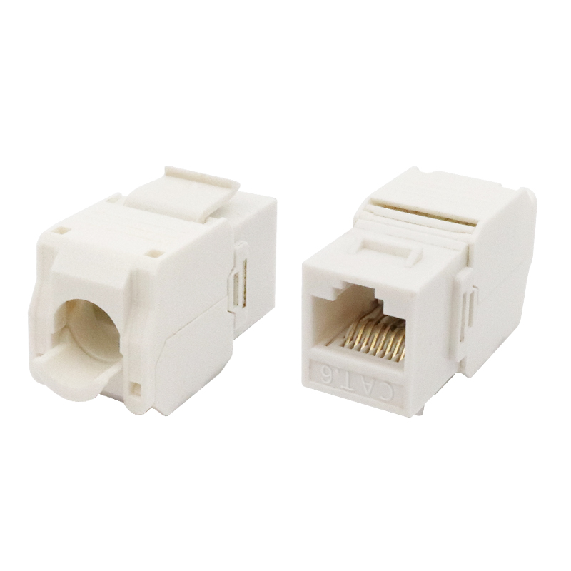 CAT6 بدون اندازه 180 درجه Toolless Keystone Jack