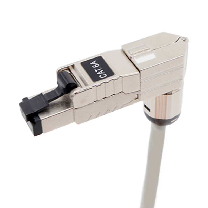 ماژول شبکه بدون ابزار 90 درجه STP CAT6A